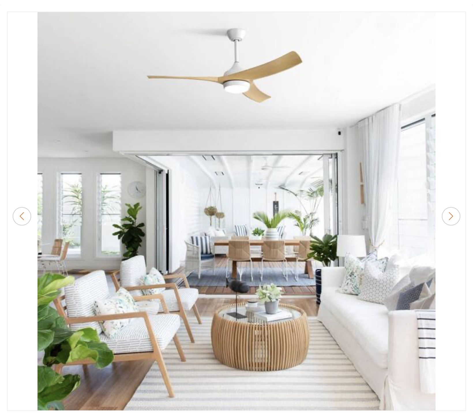 52 in. Indoor White Ceiling Fan with Light - New - photo 2