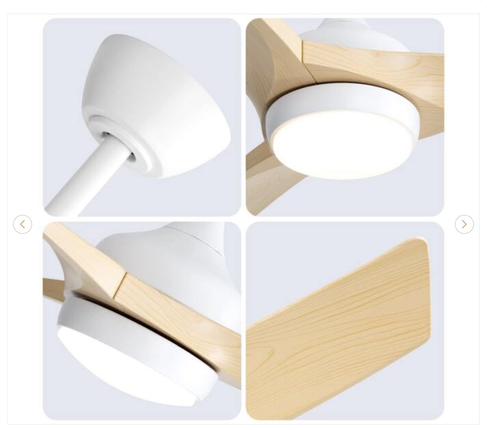 52 in. Indoor White Ceiling Fan with Light - New - photo 5