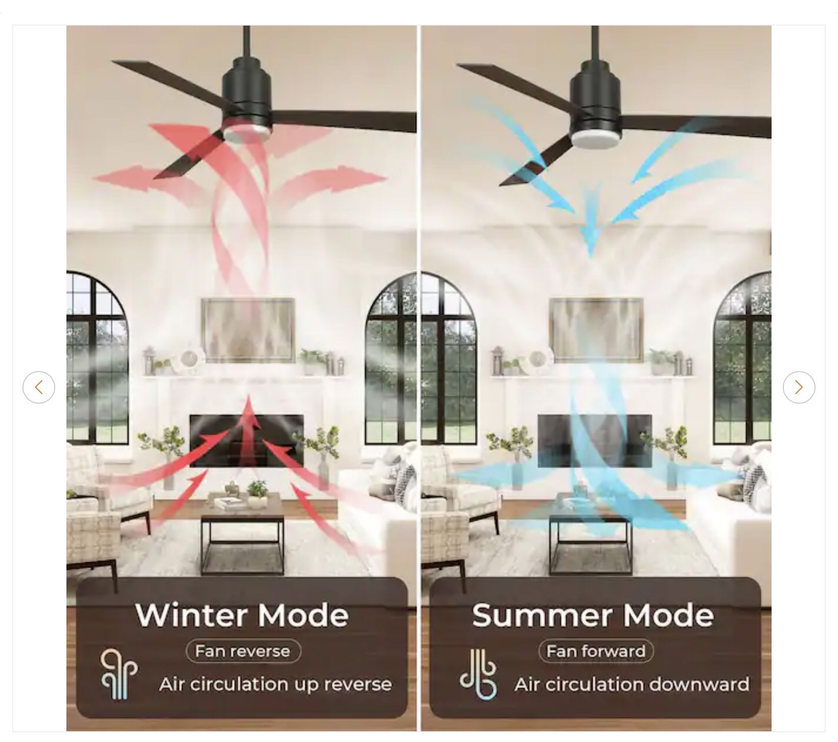 52 in. LED Black Indoor Ceiling Fan with Light - New - photo 5