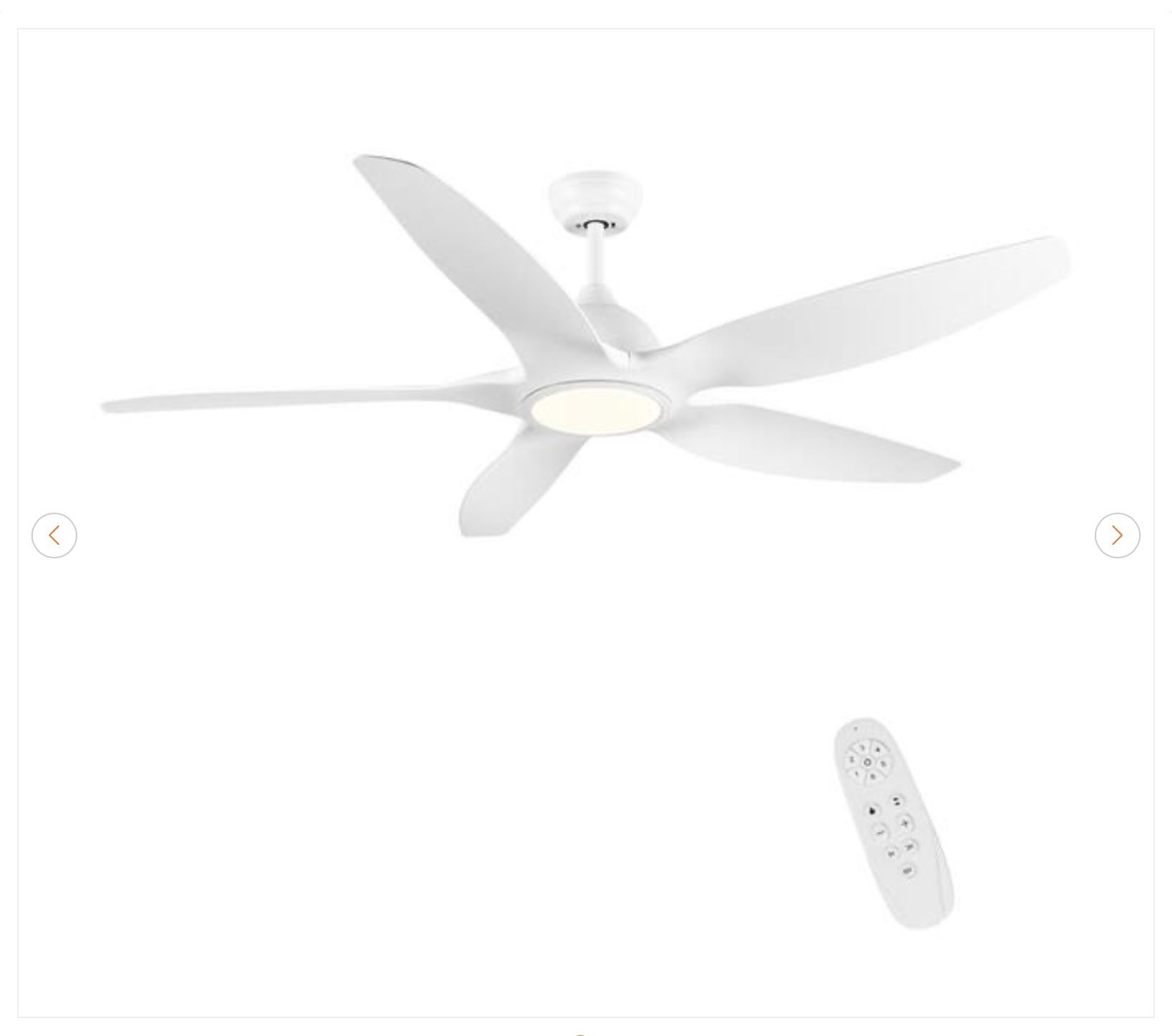 60 in. Integrated LED Ceiling Fan - Matte White