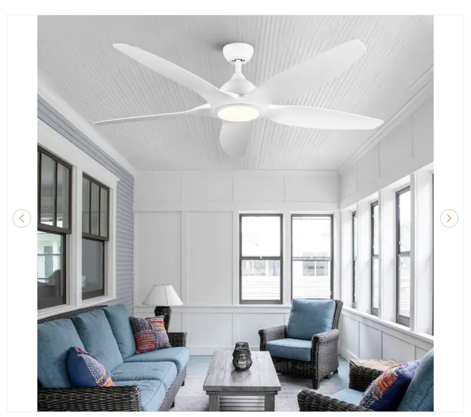 60 in. Integrated LED Ceiling Fan - Matte White - photo 3