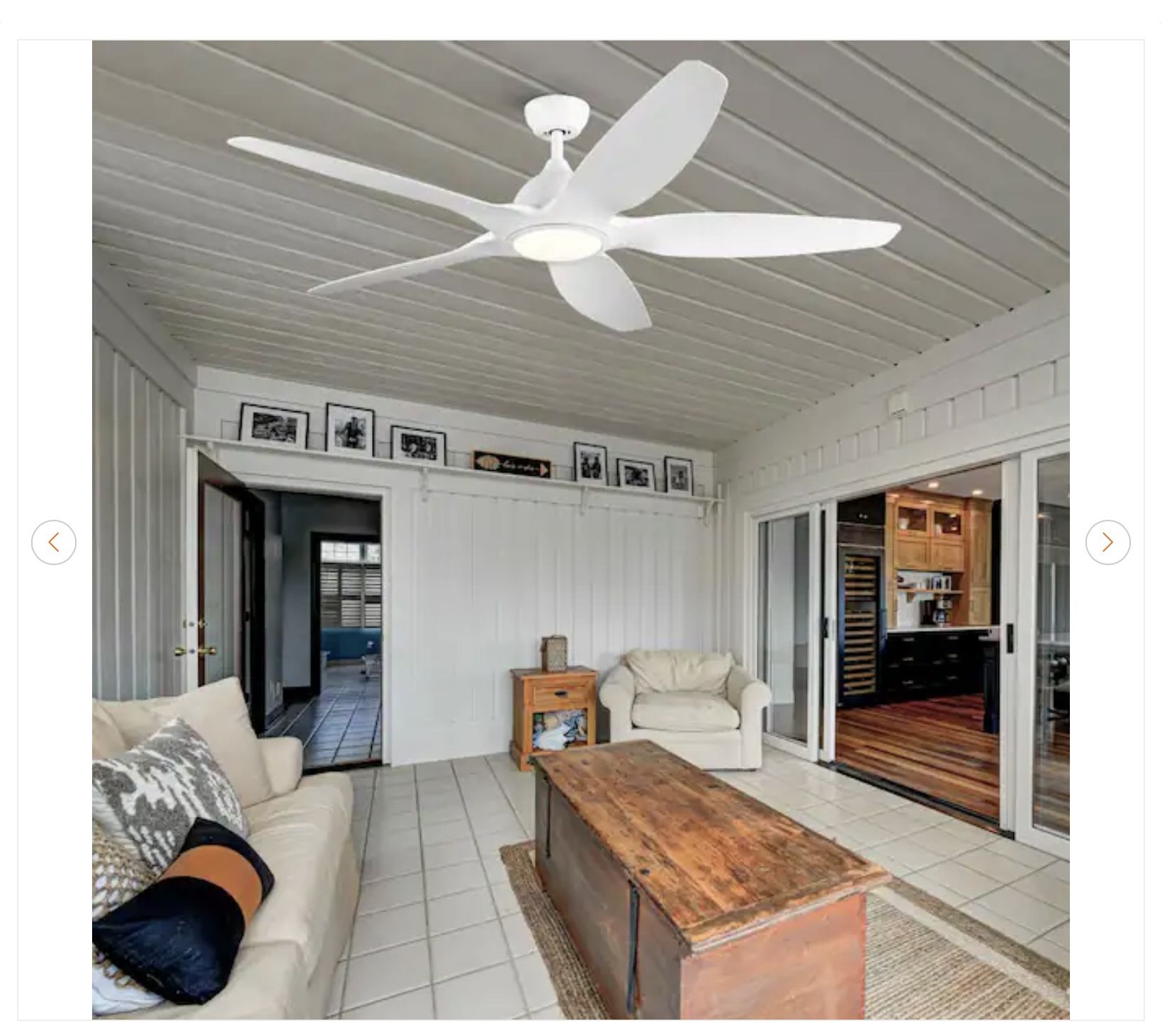 60 in. Integrated LED Ceiling Fan - Matte White - photo 4