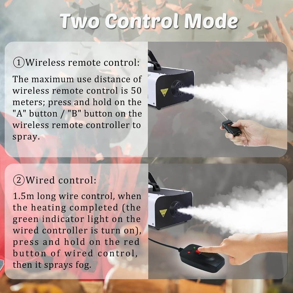 1500 Watt Fog Machine - 16,000 CFM, 2 Controllers - photo 4