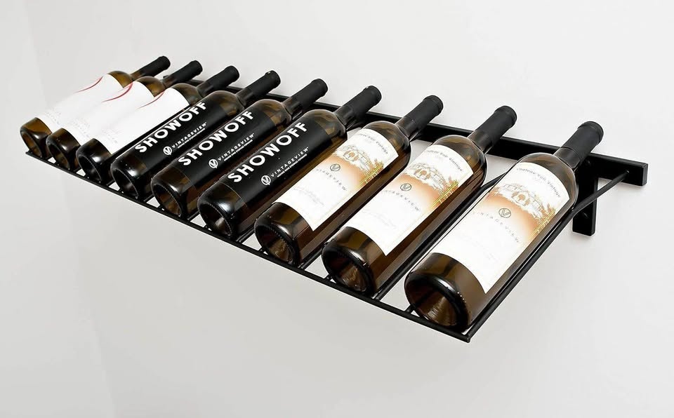 VintageView W Series Wine Rack (9 Bottles, Satin Black)