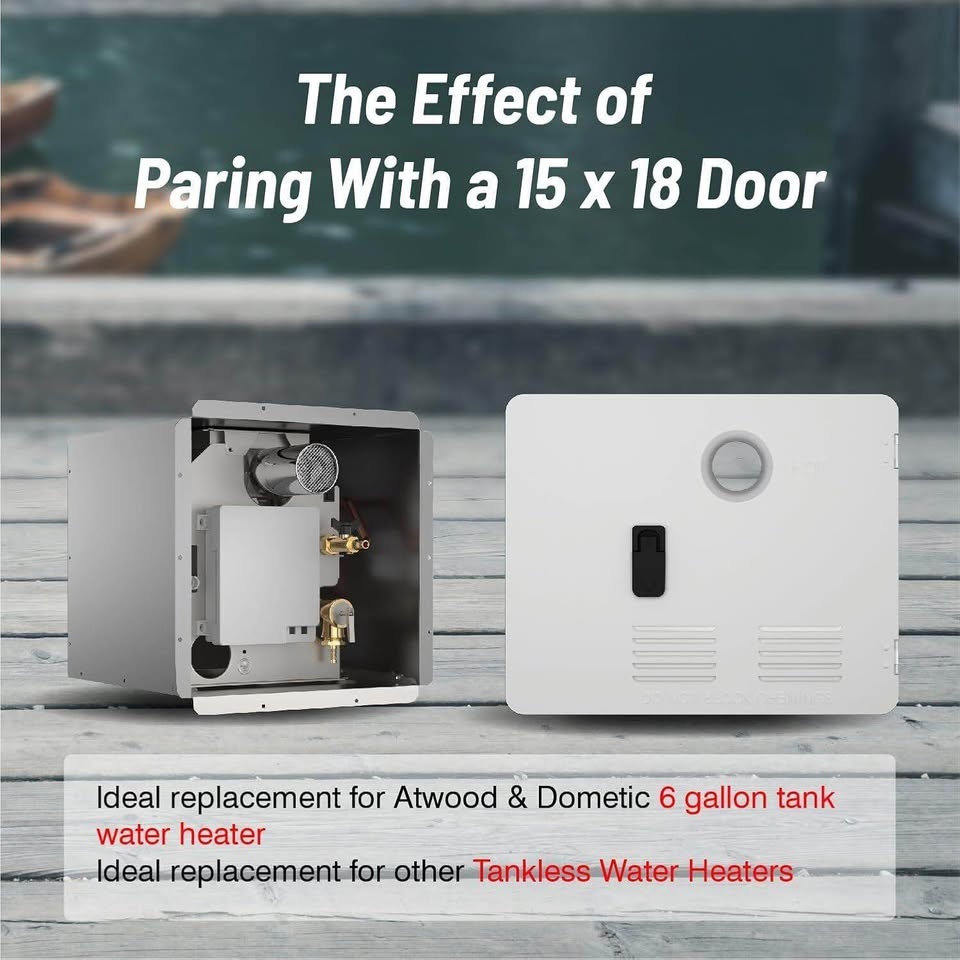 Ranein RV Water Heater White Door (15" x 18") - Kit - photo 3