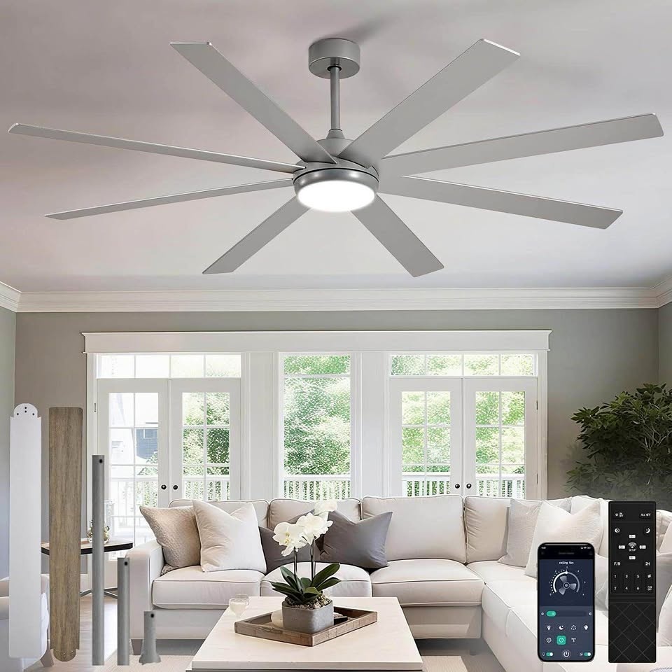 Depuley 72" Ceiling Fan with Light - Indoor/Outdoor