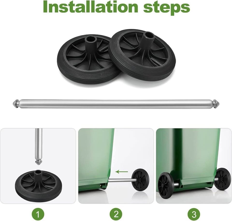 Angoily Garbage Bin Wheel Replacement Set - photo 5
