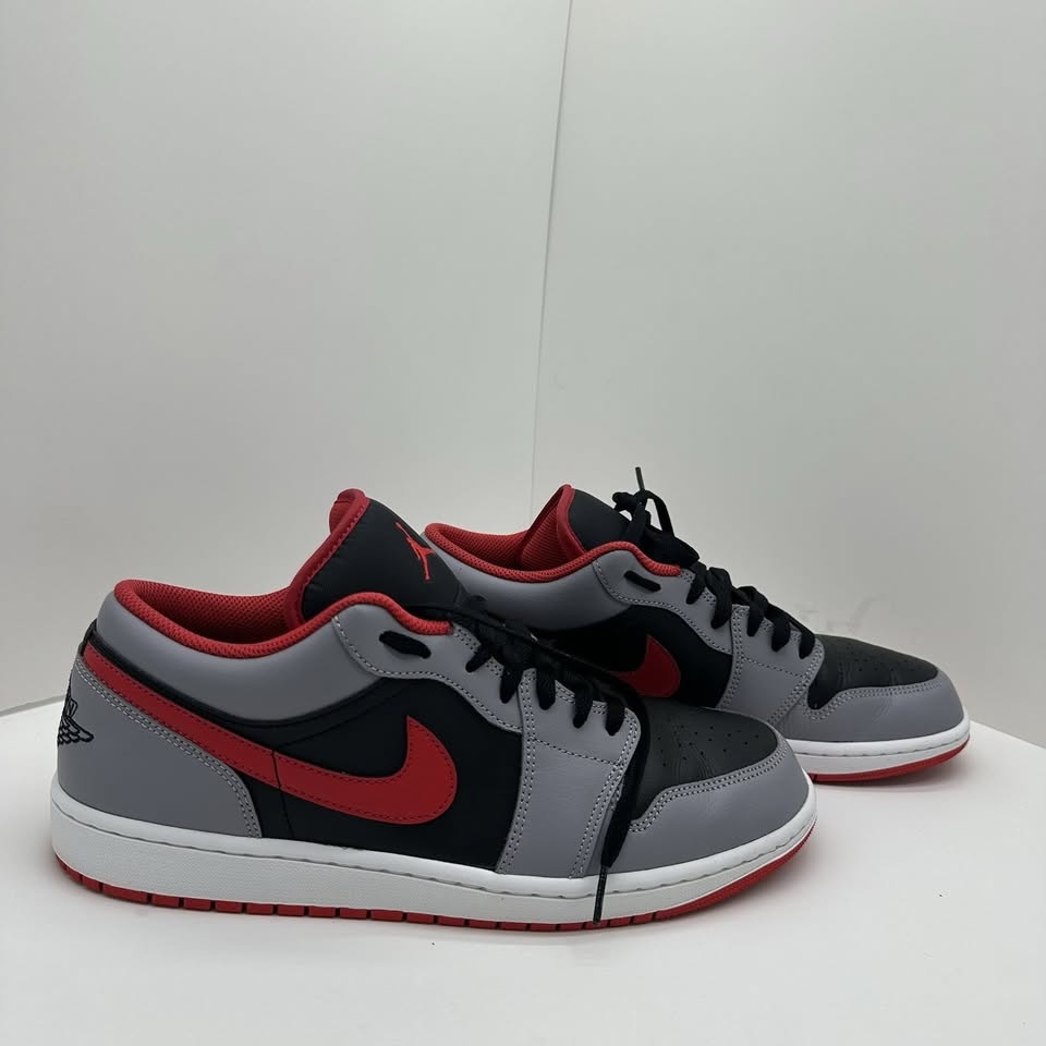 2023 Nike Air Jordan 1 Low "Black/Cement Gray/Fire Red" Size 12 - photo 4