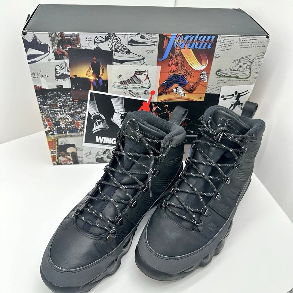 Nike Air Jordan 9 Retro Boot NRG Black Concord Size 12