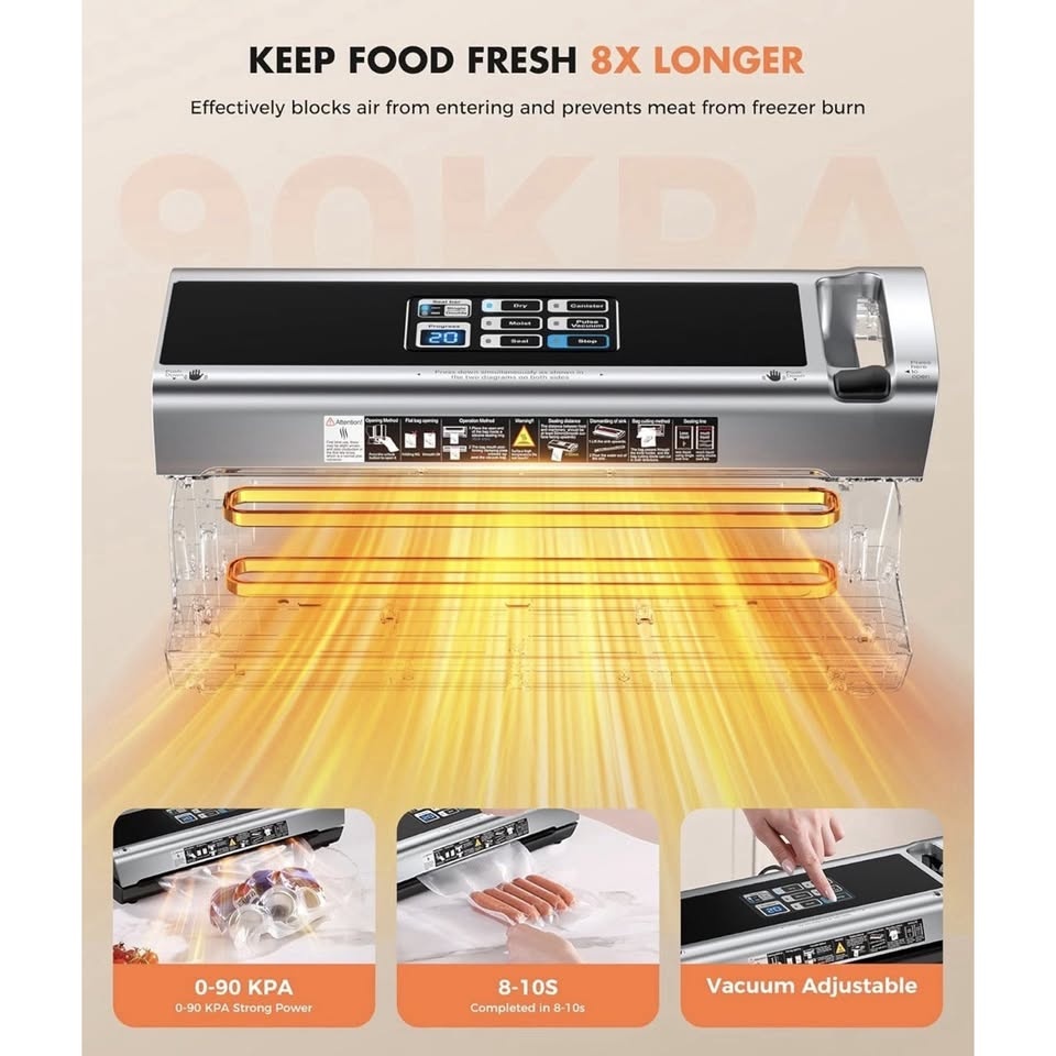 90KPa Portable Vacuum Sealer Machine for Food - photo 4