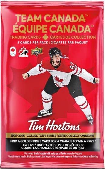 2025-26 Upper Deck Tim Hortons Team Canada Hockey Cards