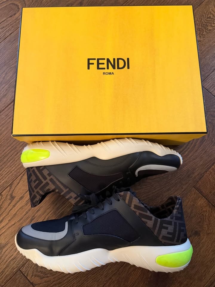 Fendi Tech Fabric Low 'Black Yellow' Size 12 - photo 5