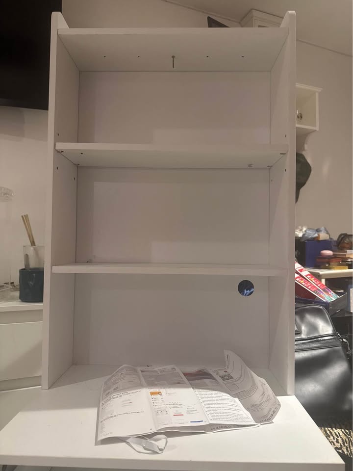 White Shelf Unit with Drawers - 51.8in Tall - photo 2