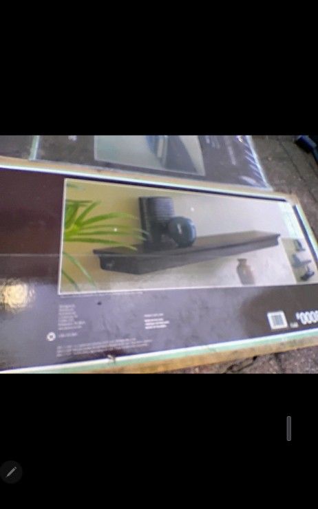 2 pc set Allen + roth Floating Wall Shelf 42" & 30" Brown 🥕 - photo 4
