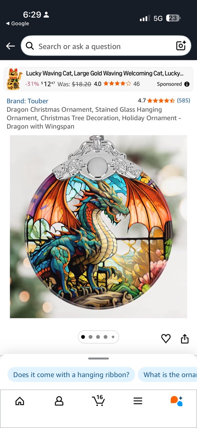 Dragon Ornament - Stained Glass Imagery 🥕 - photo 5