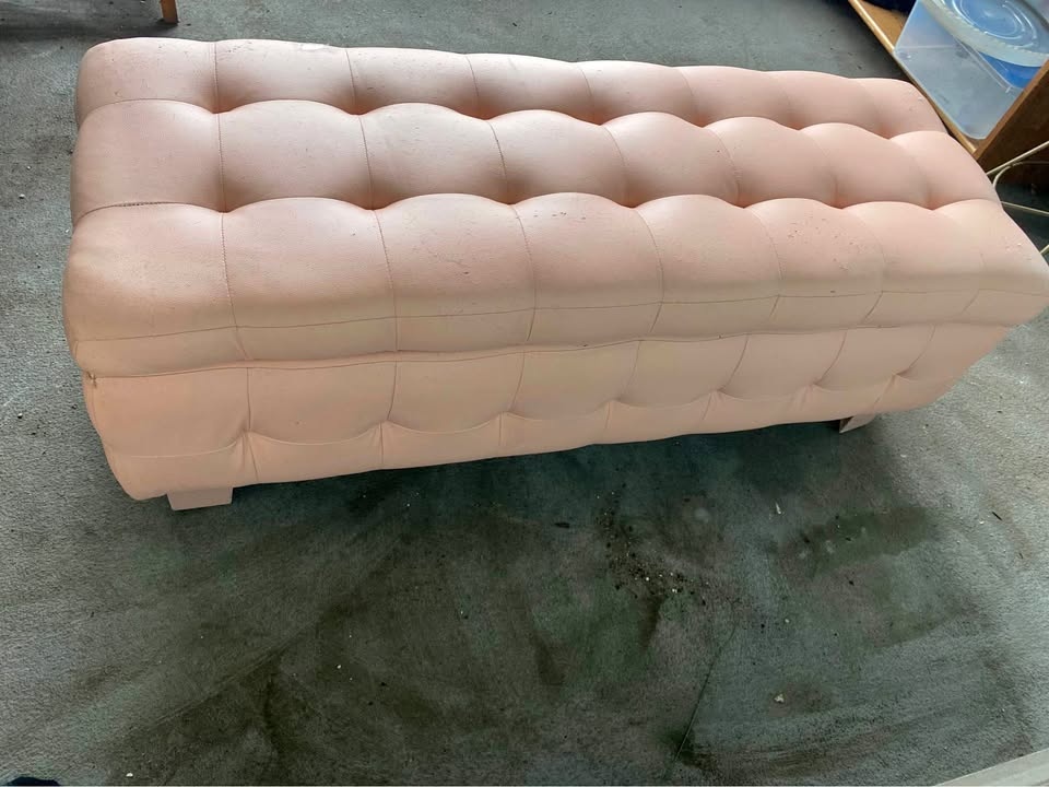 Blush Pink Tufted Storage Bench