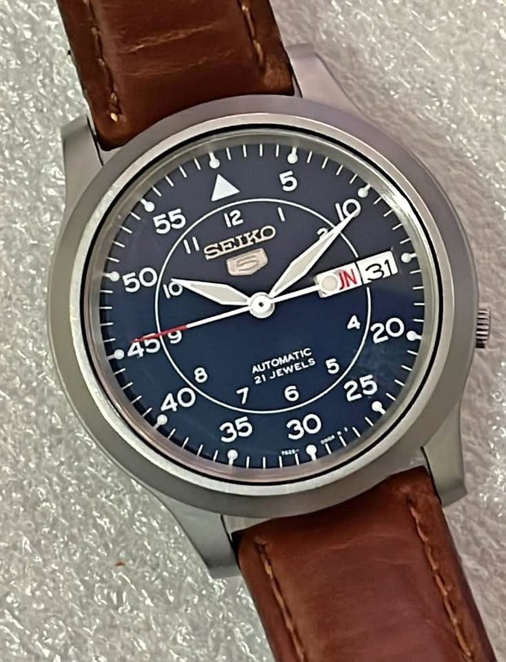 [RARE] SEIKO 5 Military Blue Dial 36mm 7S26 Tested Functional