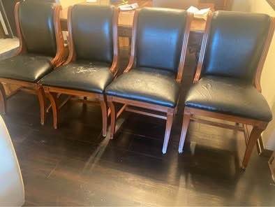 Set of 4 Dining Table Chairs (DIY - Reupholster Seat) - photo 2