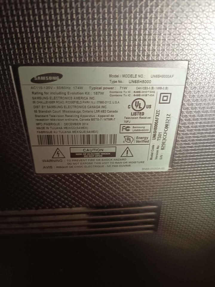65" Samsung Curved TV No Display - UN65H8000AFXZC - Parts/Repair - photo 5