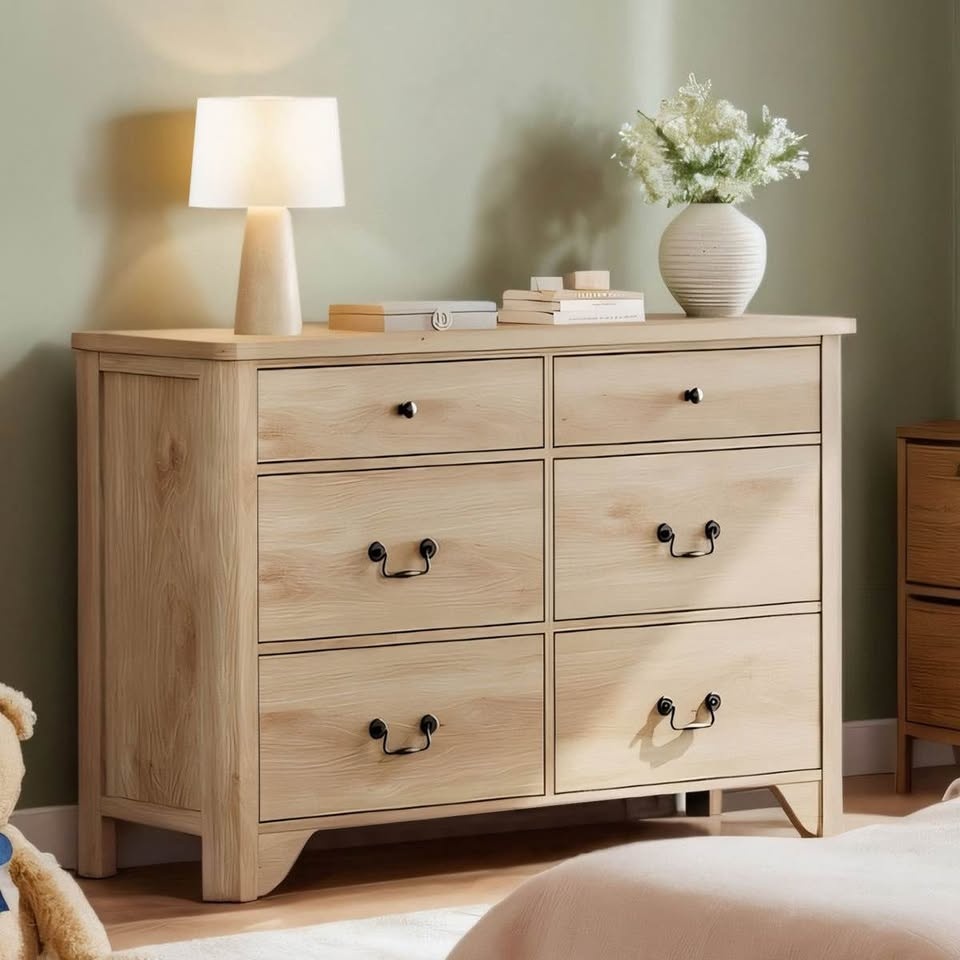 Haikey 6 Drawer Dresser, 47.2" W Double Dresser - photo 2