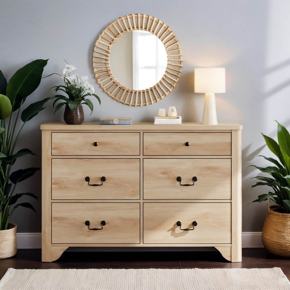 Haikey 6 Drawer Dresser, 47.2" W Double Dresser - photo 3