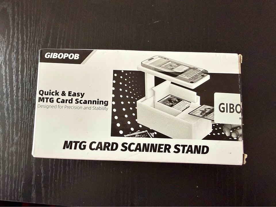 Mtg card scanner stand