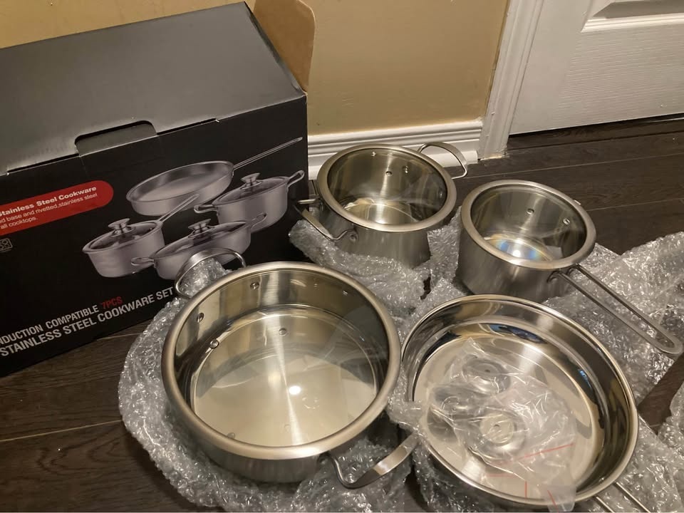 7pc 5 Layer Stainless Steel Pots Set - photo 5