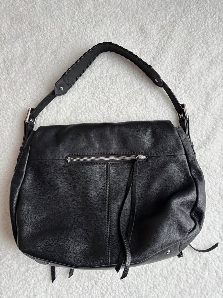 Aimee Kestenberg Bali Double Entry Black Leather Hobo Bag - photo 4