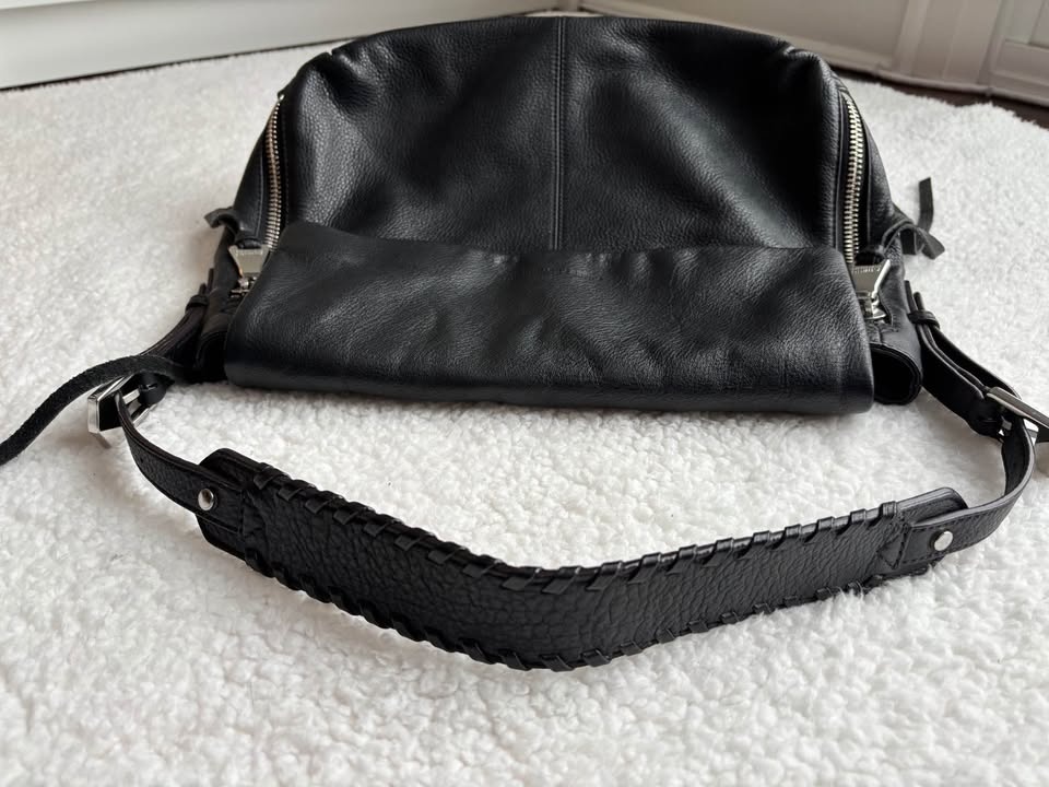 Aimee Kestenberg Bali Double Entry Black Leather Hobo Bag - photo 5