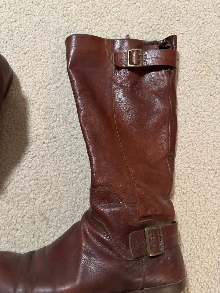 NINE WEST Women’s Red leather boots, for sale! - photo 2