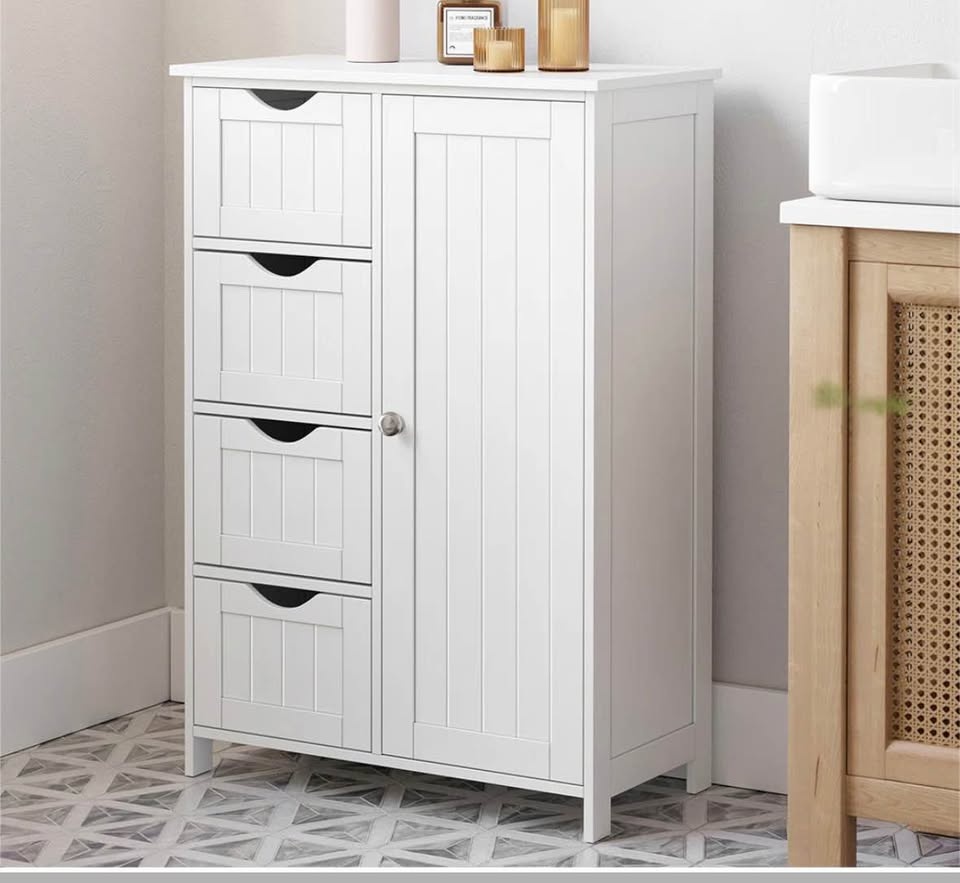 Manhattan White Storage Cabinet: New Open Box - 4 Drawers - photo 2