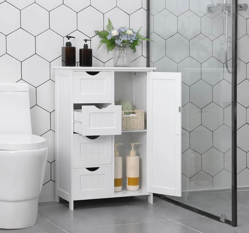 Manhattan White Storage Cabinet: New Open Box - 4 Drawers - photo 4