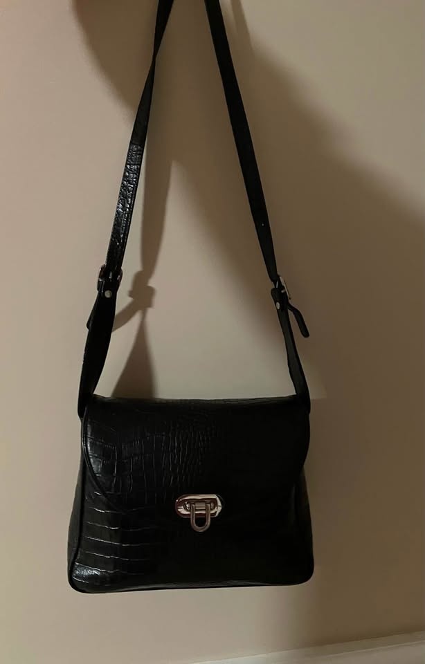 Genuine black leather handmade women’s purse - photo 2