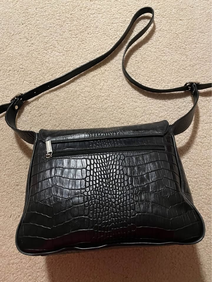 Genuine black leather handmade women’s purse - photo 4