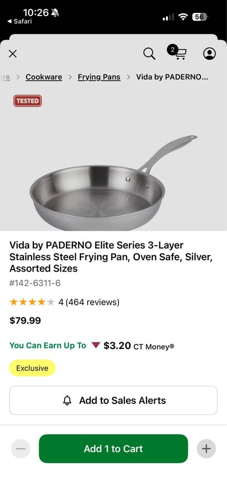 Brand new Vida by PADERNO Elite Series Stainless Steel Frypan 32 - photo 3