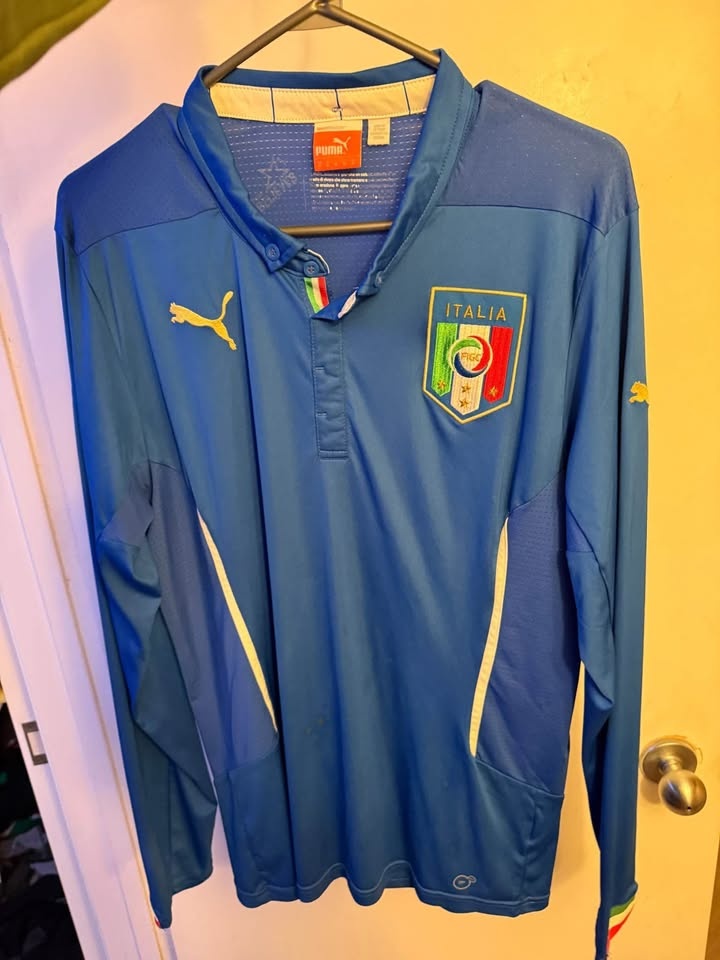 Authentic 2014/15 Italy Long Sleeve Soccer Jersey - Men's Medium - photo 2