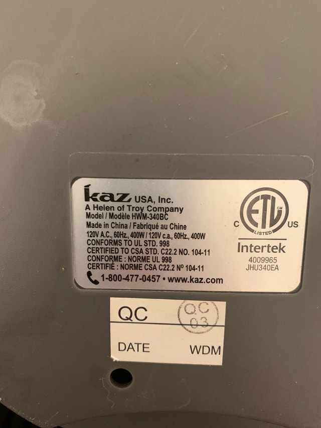 Honeywell Humidifier HWM-340BC Warm Mist - photo 3