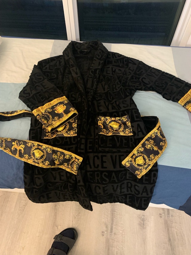 Versace Robe - Barocco Print Black & Gold - photo 2