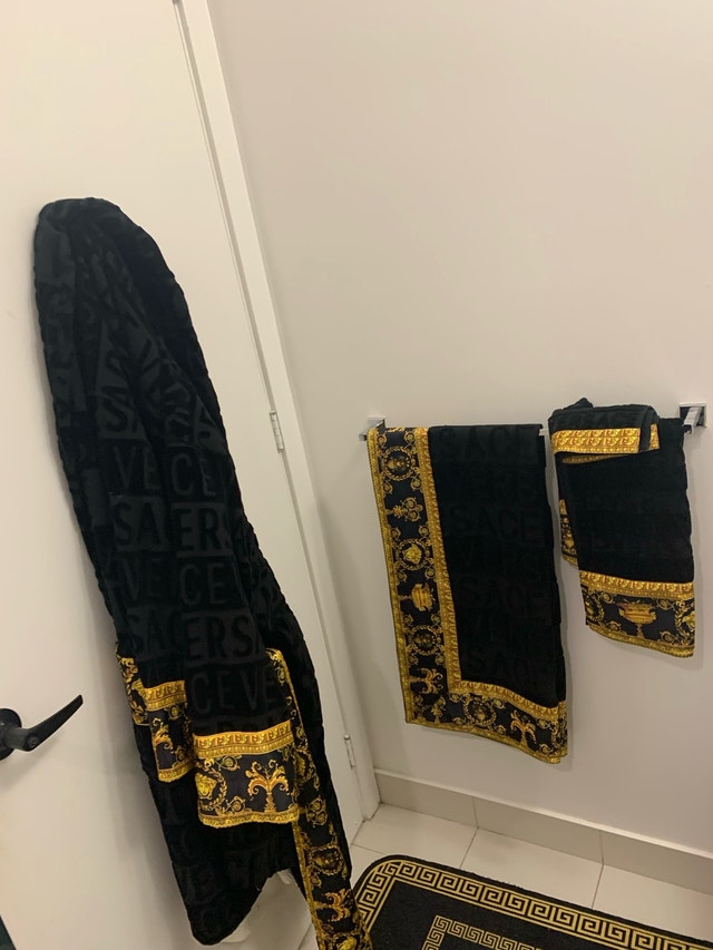 Versace Robe - Barocco Print Black & Gold - photo 4