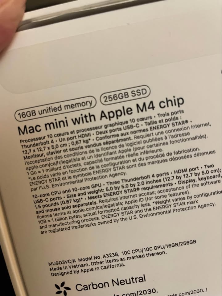 Mac mini M4 - 16gb / 256gb - photo 2