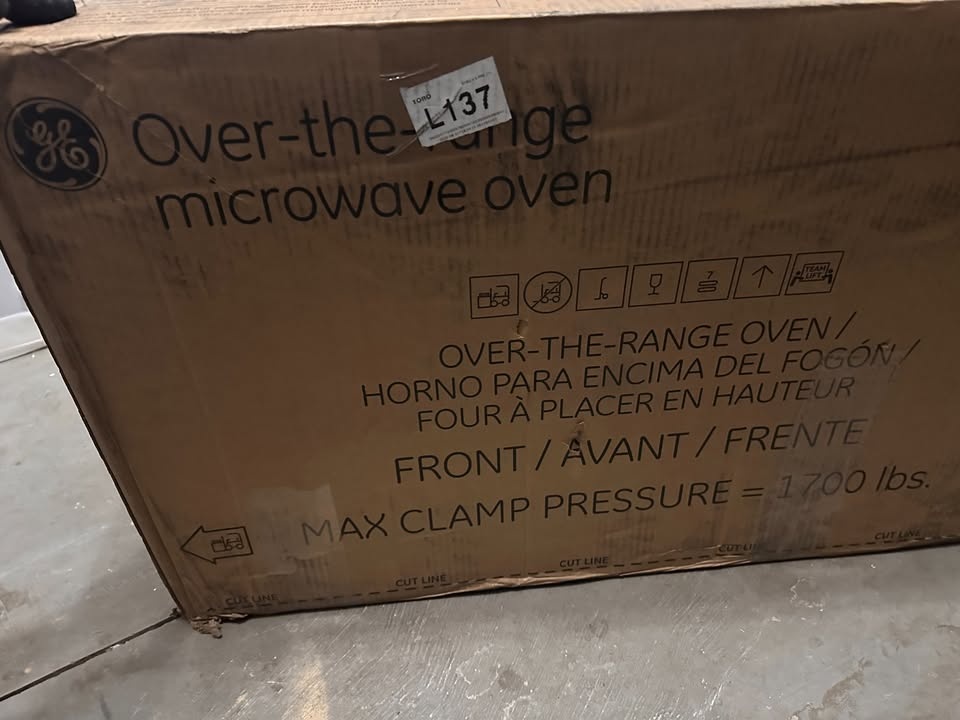 GE 30" 1.6 cu.ft. Stainless Steel OTR Microwave - New Open Box - photo 3
