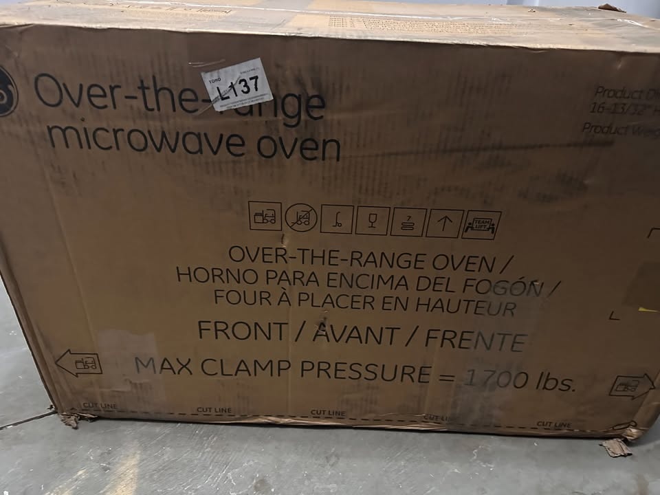 GE 30" 1.6 cu.ft. Stainless Steel OTR Microwave - New Open Box - photo 4