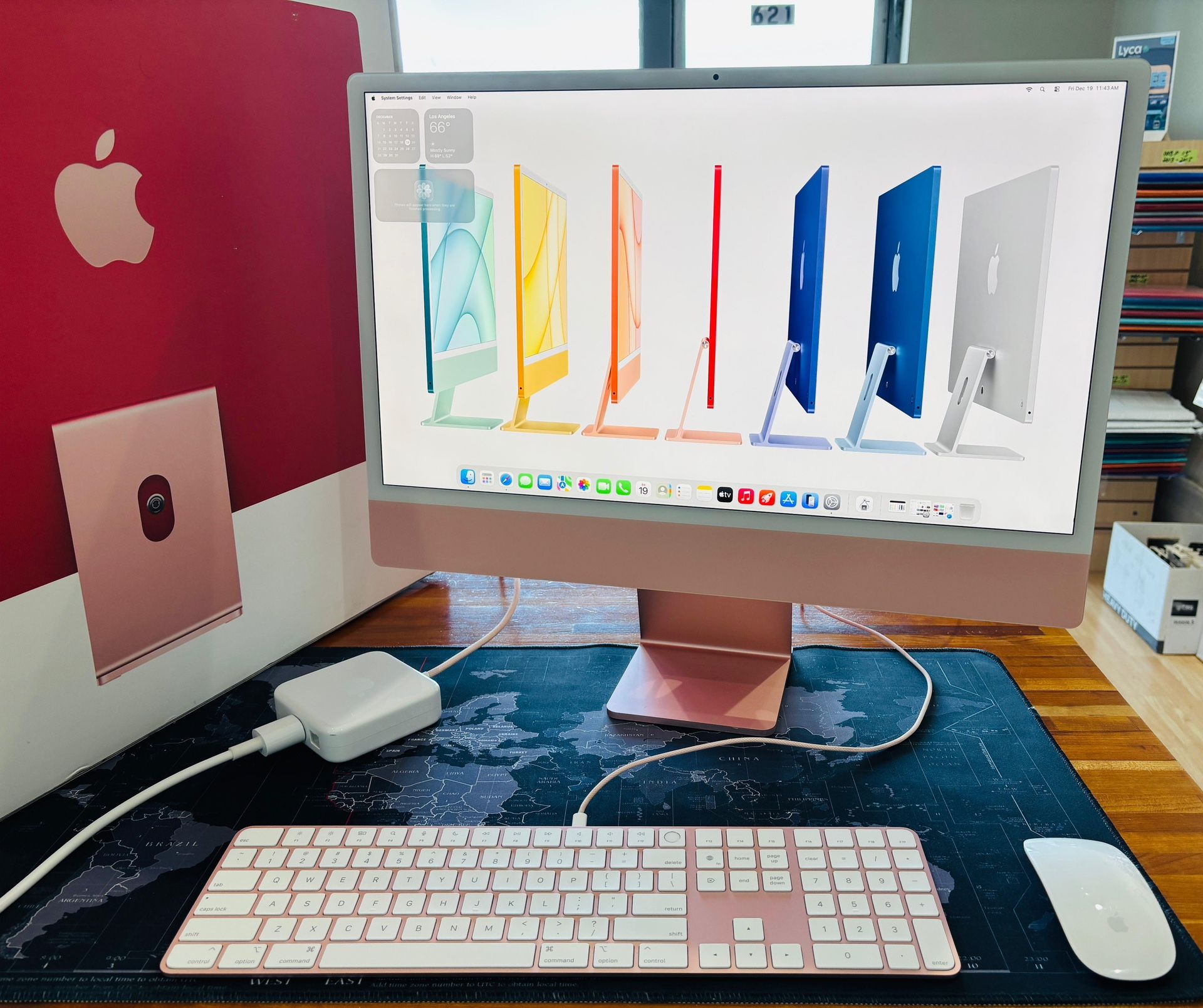 Apple iMac 2021 24” M1 16GB RAM 500GB Pink w/ Keyboard & Mouse