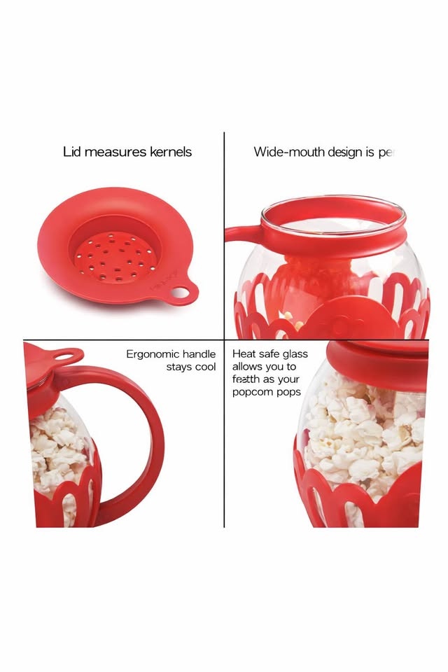 Micro-Pop Microwave Popcorn Popper 3 Quart Glass - photo 3