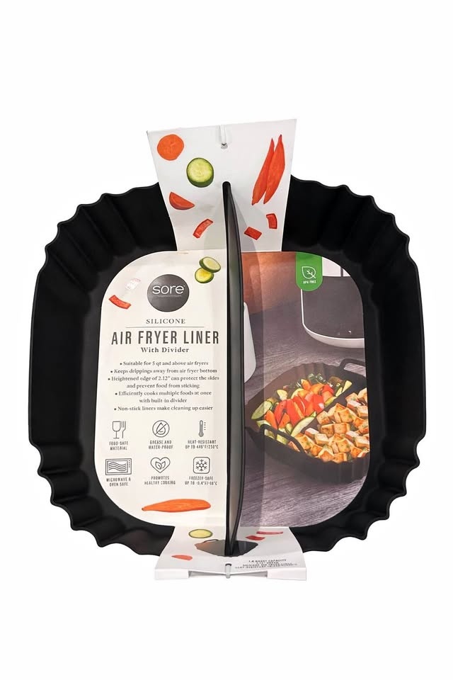 Core Kitchen Air Fryer Silicone Liner with Divider
