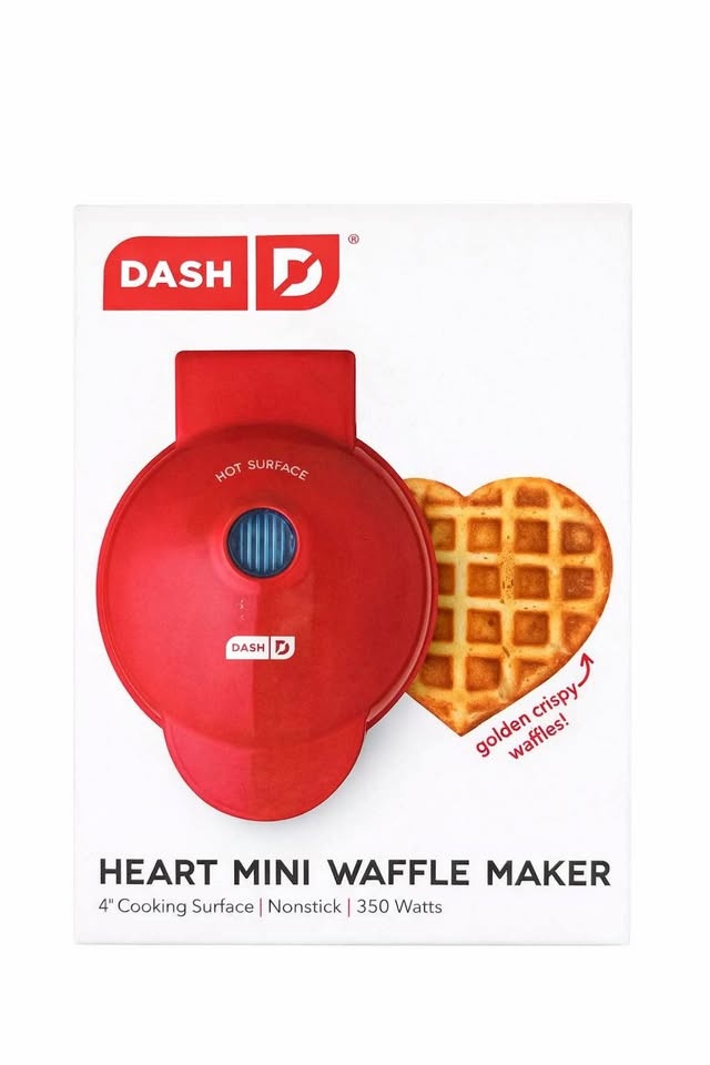 Dash Heart Mini Waffle Maker