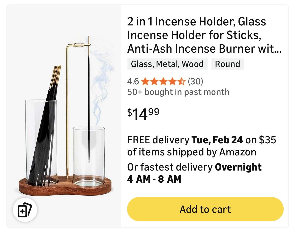 2-in-1 Incense Holder with Ash Storage