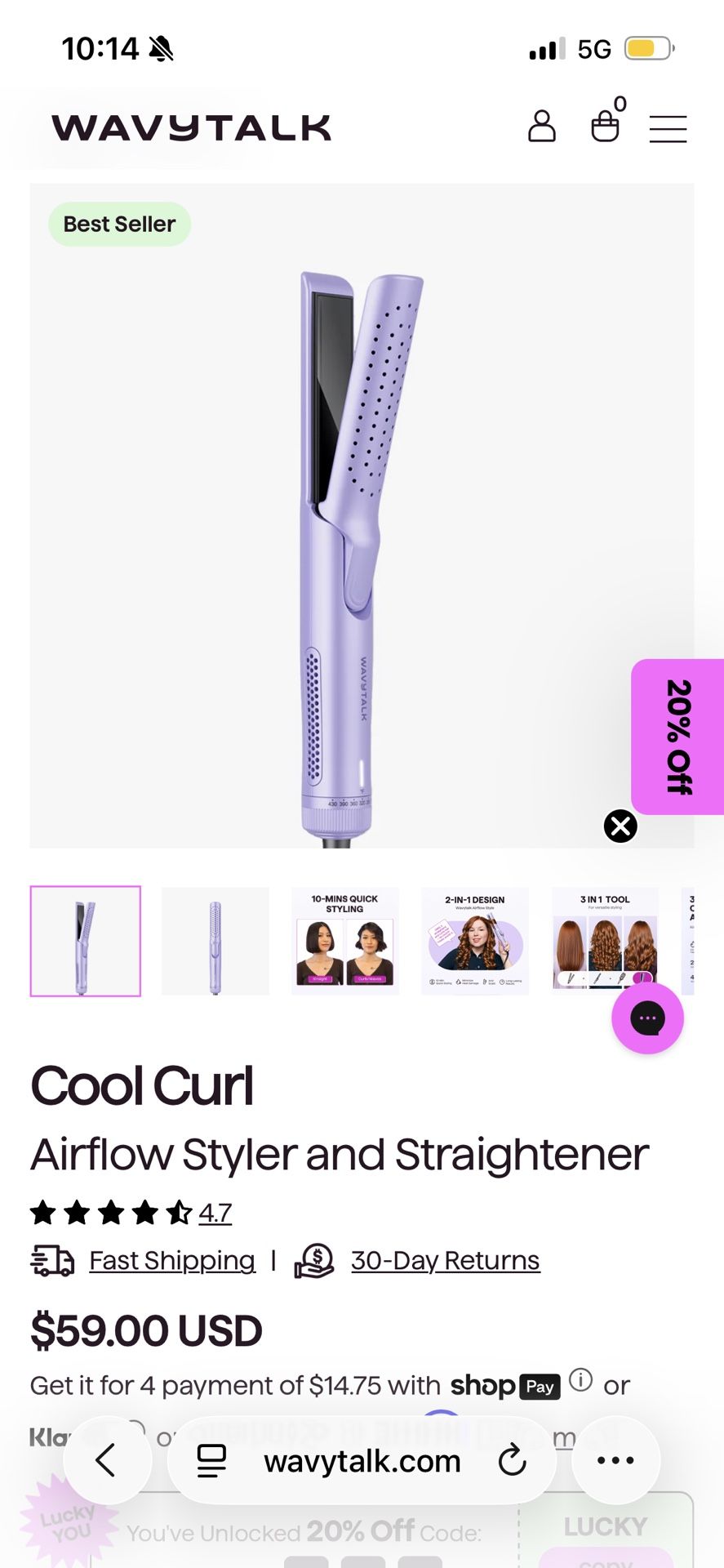 Airflow Hair Styler Straightener & Curler 2-in-1