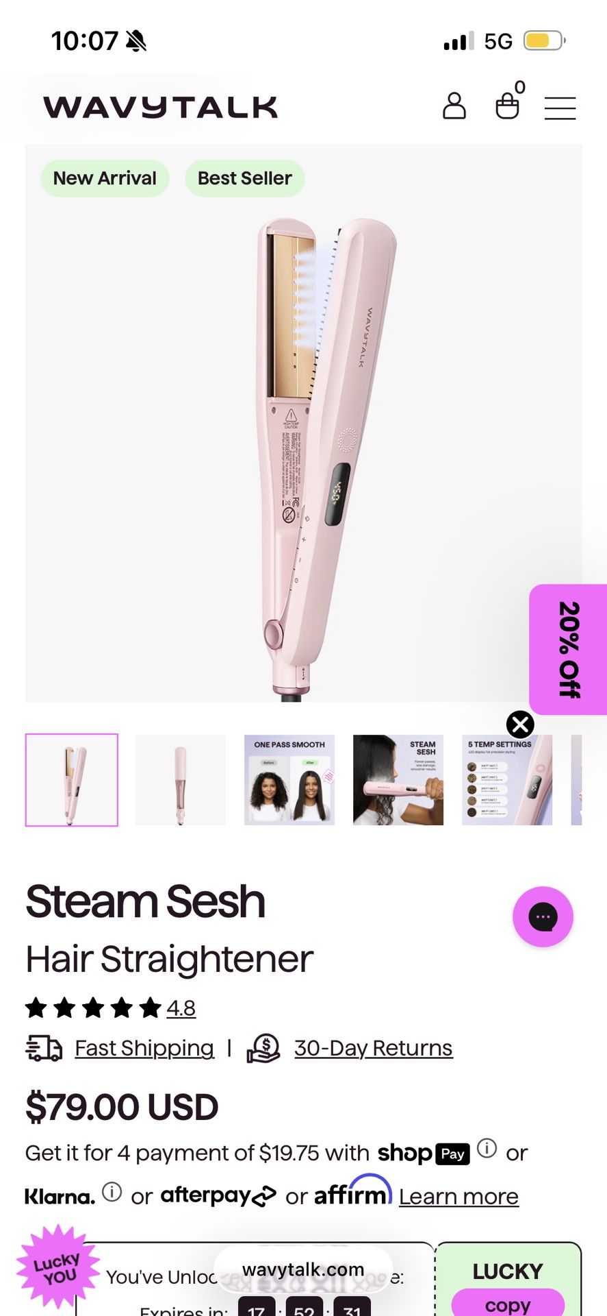 Steam Sesh Hair Straightener