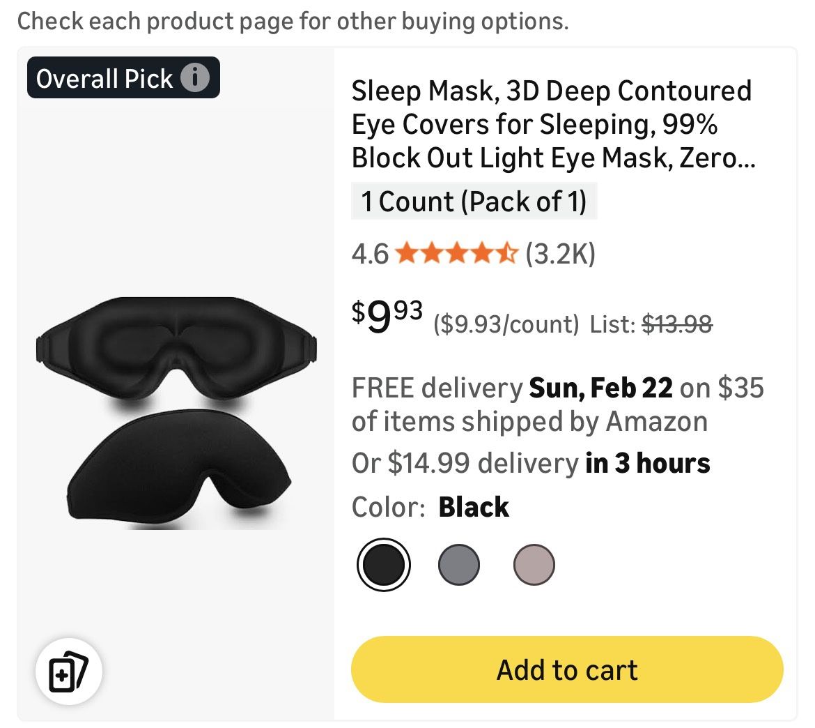Sleeping Mask